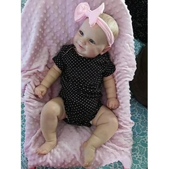 Anano 20” Reborn Baby Doll - Realistic Silicone Newborn Toddler Girl - Picture 4 of 5
